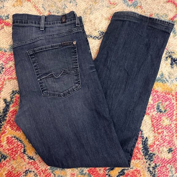 7 For All Mankind Standard Button Fly Straight Leg Women's Jeans 38 7FAM - Picture 10 of 10